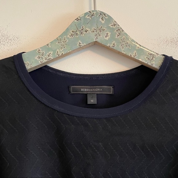 BCBG MaxAzria Navy Lace Panel Layered Tank - Picture 2 of 5